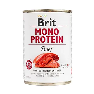 Корм вологий Brit Mono Protein Beef для собак з яловичиною 400 г