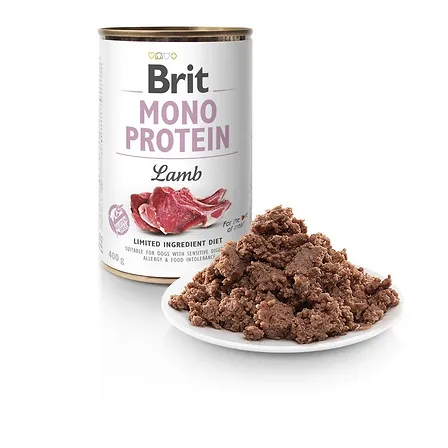 Photo of Корм вологий Brit Mono Protein Lamb для собак з ягнятиною 400 г