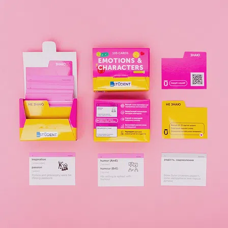 Photo of Картки англійських слів English Student - Emotions & Characters 105 карток