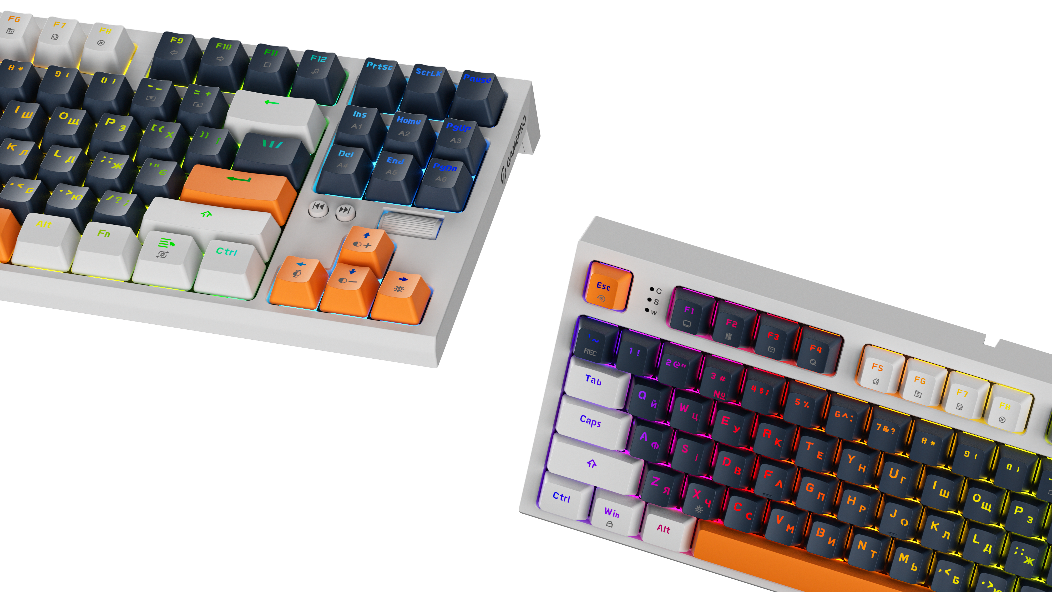 Photo of Клавіатура механічна дротова GamePro MK180W Hot-Swap Red Swich RGB White