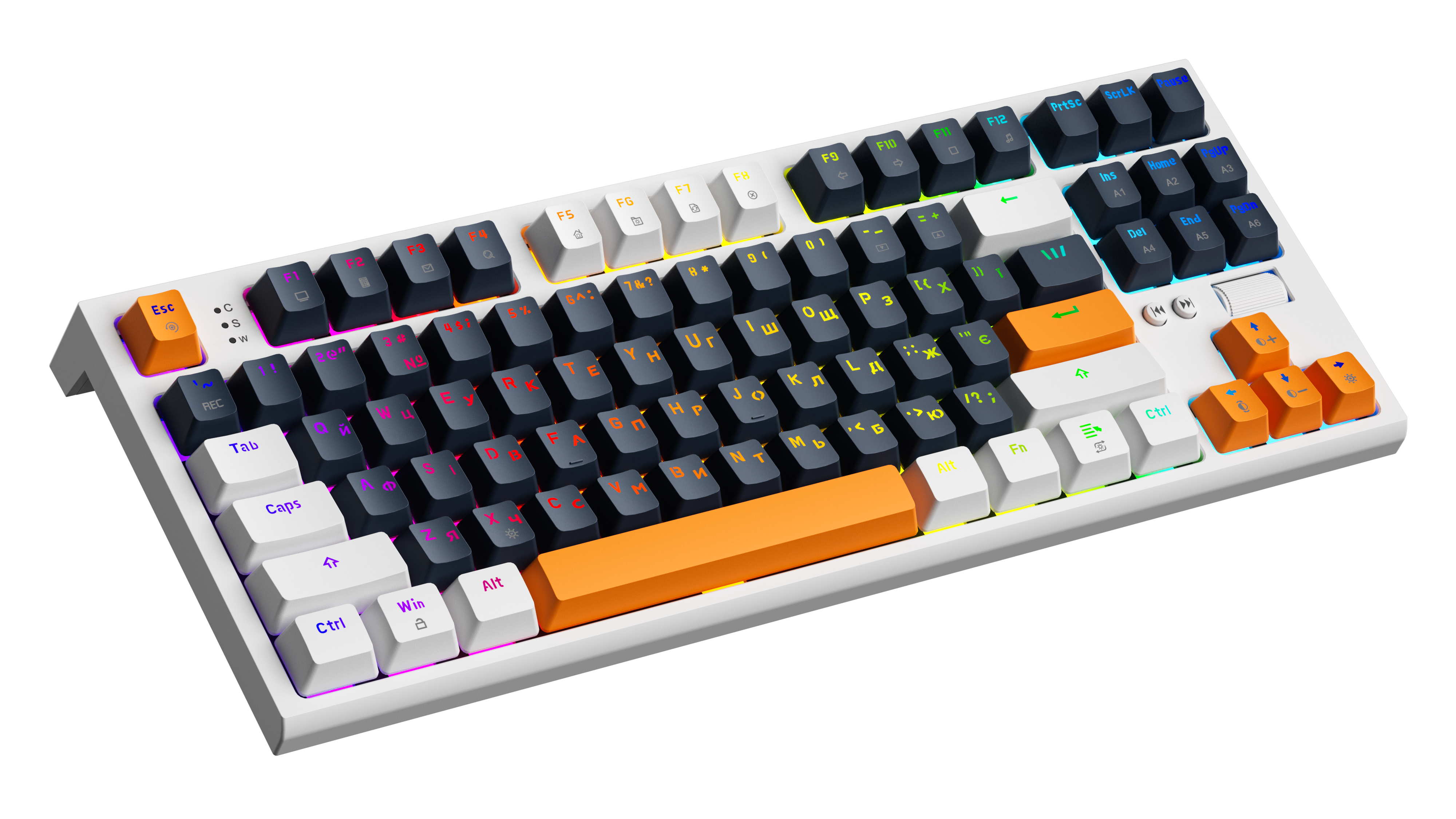 Photo of Клавіатура механічна дротова GamePro MK180W Hot-Swap Red Swich RGB White