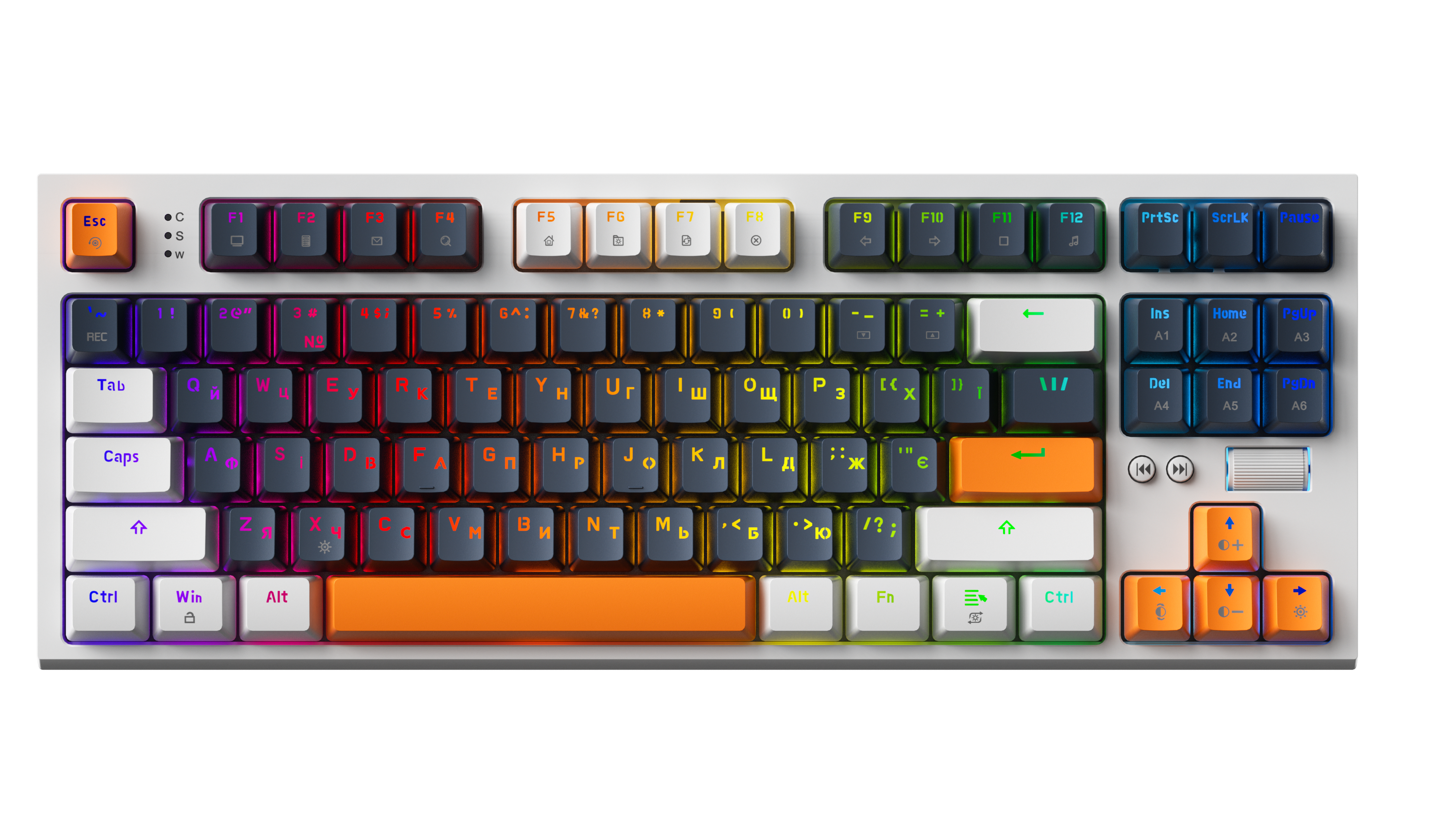 Photo of Клавіатура механічна дротова GamePro MK180W Hot-Swap Red Swich RGB White