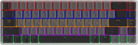 Photo of Клавіатура механічна бездротова GamePro MK122R Red Swich Low Profile Wireless Dark Gray