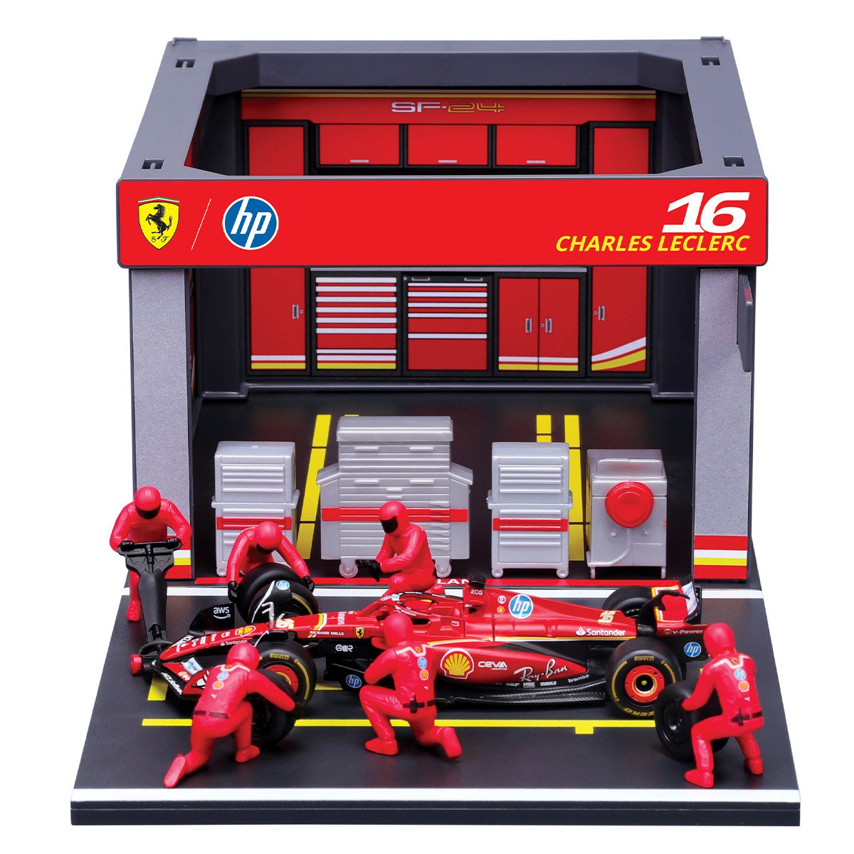 Photo of Ігровий набір Bburago Pit Pass Ferrari SF-24 (1:43)