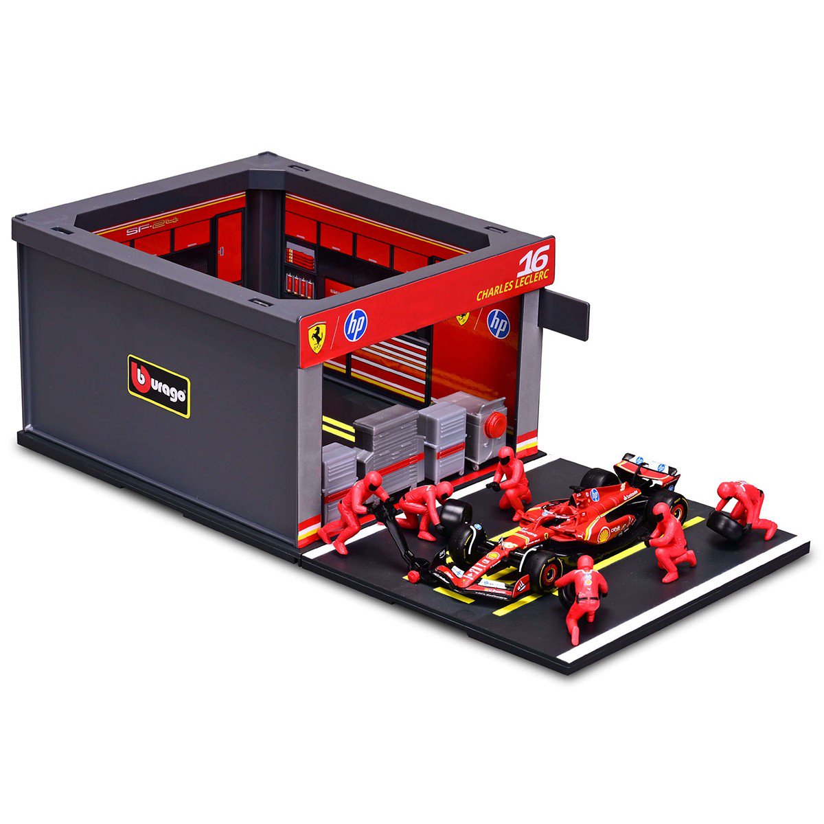 Photo of Ігровий набір Bburago Pit Pass Ferrari SF-24 (1:43)