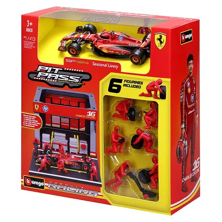 Photo of Ігровий набір Bburago Pit Pass Ferrari SF-24 (1:43)