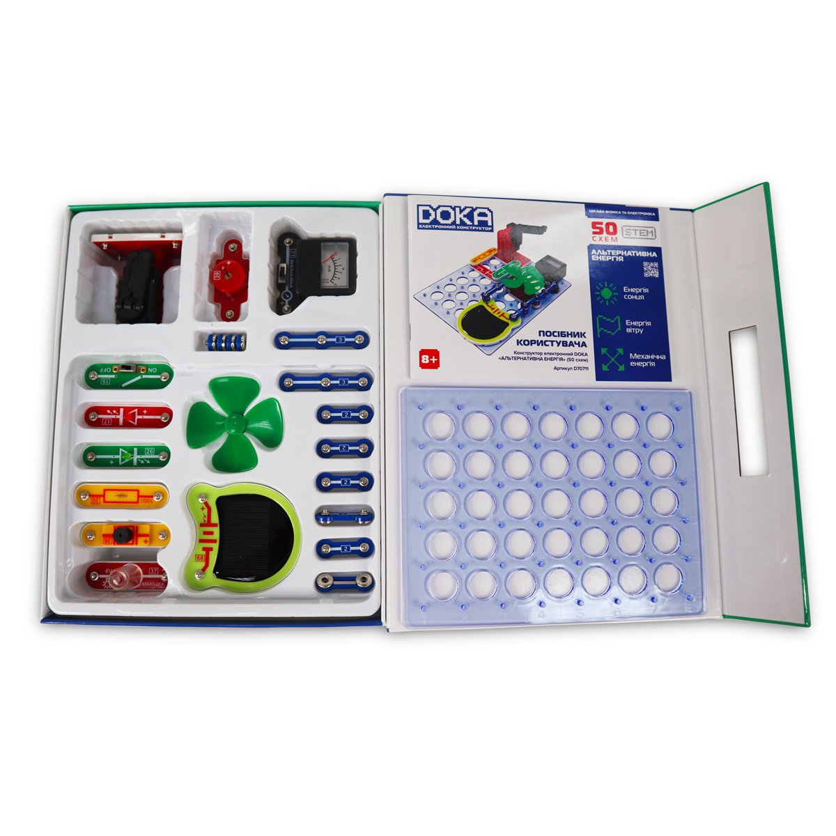 Photo of Конструктор електронний DOKA Альтернативна енергія (50 схем)
