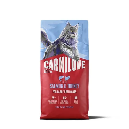 Photo of Корм сухий Carnilove Active Salmon & Turkey Large Breed для котів великих порід лосось та індичка 6 кг