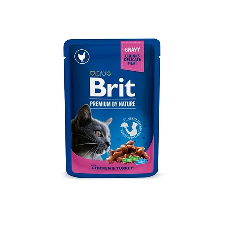 Photo of Корм вологий Brit Premium Cat Family Plate pouches набір паучів сімейна тарілка для котів асорті 4 смаки 100 г х 12 шт.