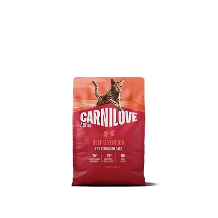 Photo of Корм сухий Carnilove Active Beef & Venison Sterilised для стерилізованих котів яловичина та оленина 2 кг