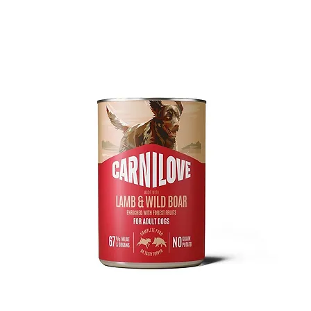 Photo of Корм вологий Carnilove Lamb & Wild Boar для собак паштет ягня і дикий кабан 400 г
